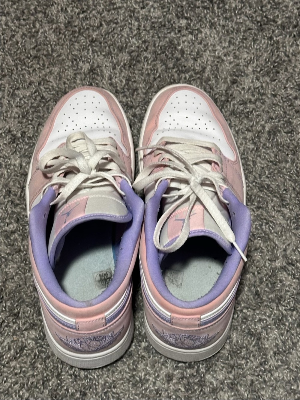 Jordan Men’s Low-Top Sneakers in Pink and Lavender